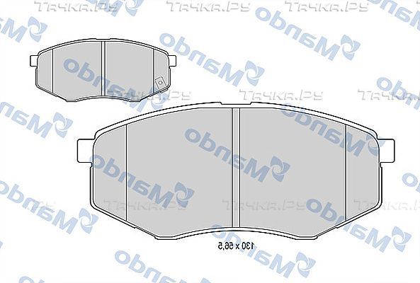 Тормозные колодки Mando передние для Kia Soul II 2014-2019. Артикул MBF015553