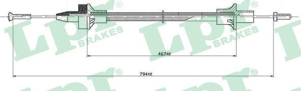 Трос сцепления LPR. Артикул C0076C