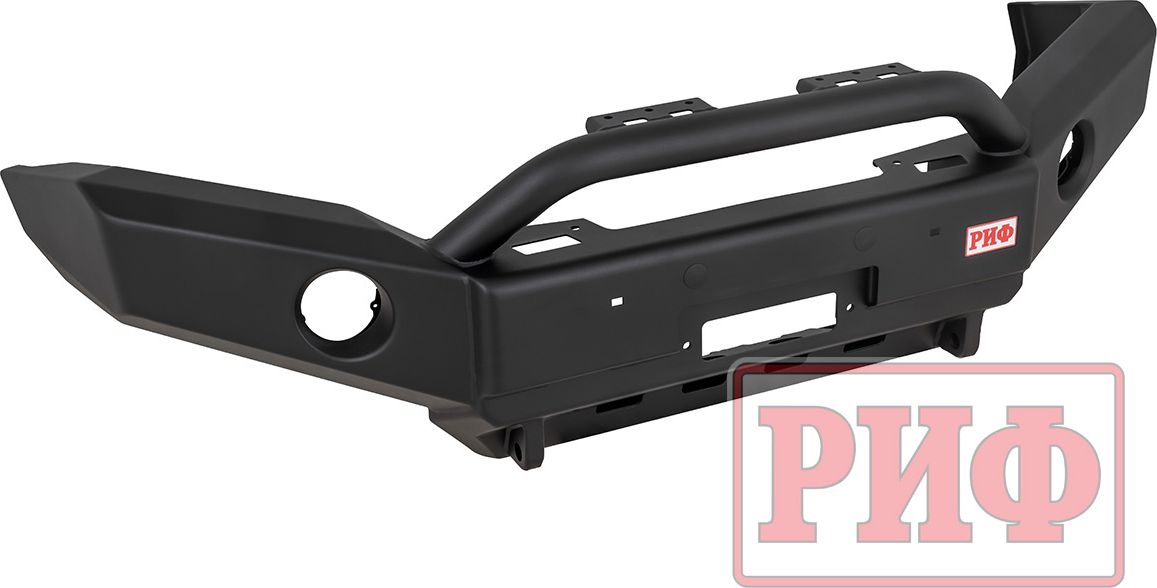 Бампер силовой РИФ передний под штатные фары, с центральной защитной дугой, стандарт для Sollers ST6 2023-2024. Артикул RIF033-11176