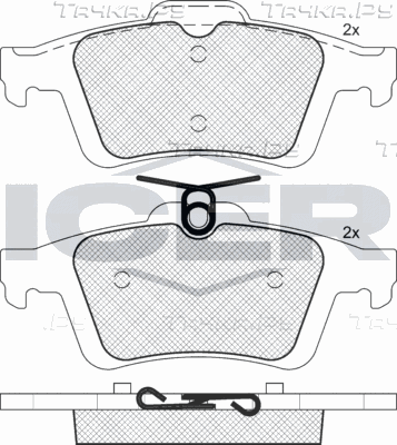 Тормозные колодки Icer задние для Volvo C70 II 2006-2013. Артикул 181744-396