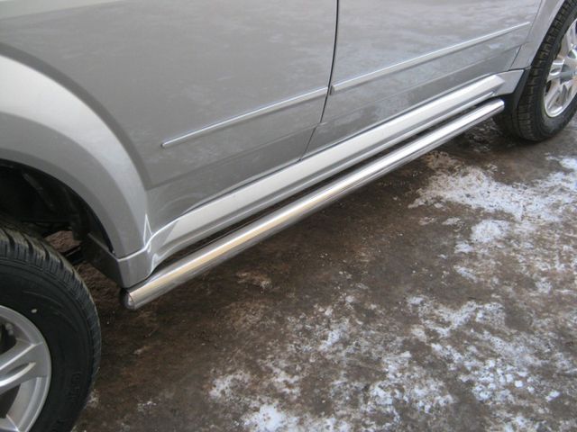 Защита порогов RusStal труба d76 (вариант 3) для Great Wall Hover H3 2009-2014. Артикул GH3T-0003503