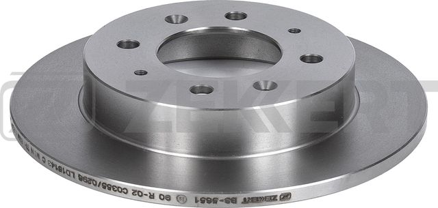 Тормозной диск Zekkert задний для Kia Cerato I 2004-2009. Артикул BS-5651