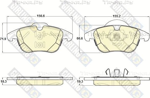 Тормозные колодки Girling. Артикул 6119602