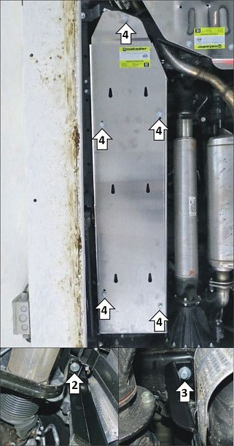 Защита Мотодор для топливного бака Toyota Sequoia 2022-2026. Артикул 32530