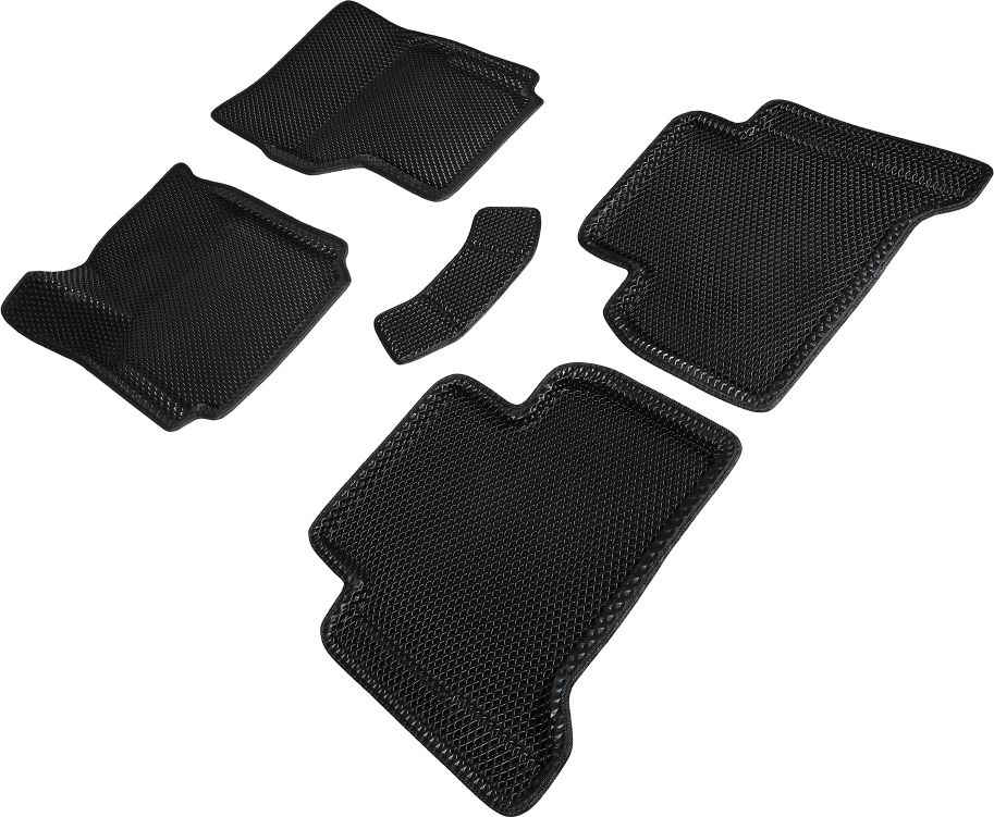 Коврики Seintex 3D EVA Ромб для салона Volkswagen Amarok 2010-2026 ЧЕРНЫЕ. Артикул 95361
