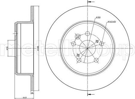 Тормозной диск Trusting задний для Toyota Avensis I 1997-2001. Артикул DF448