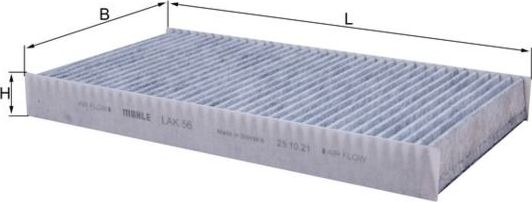 Салонный фильтр Mahle. Артикул LAK 56