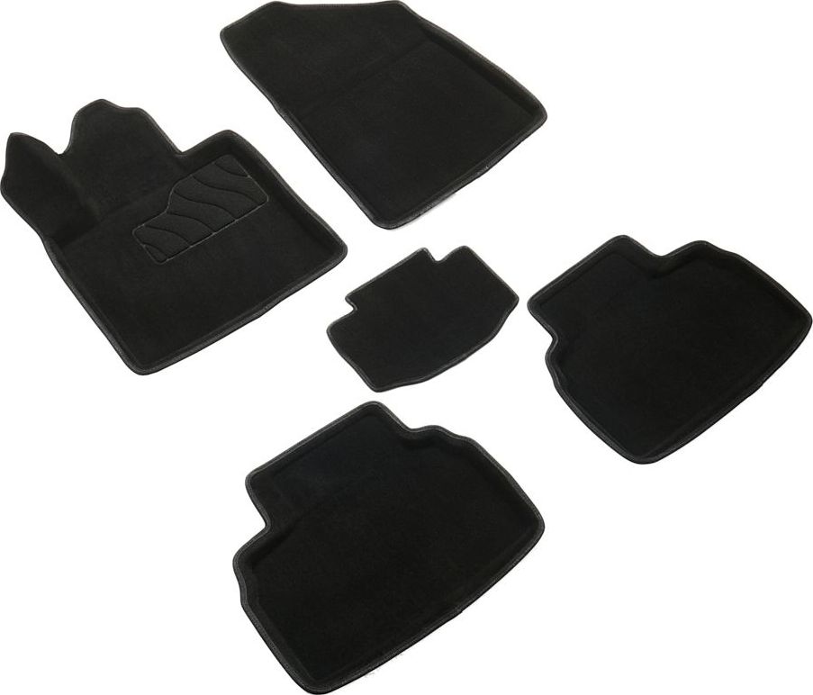 Коврики Seintex 3D ворсовые для салона Changan UNI-T 2022-2026 ЧЕРНЫЕ. Артикул 99711