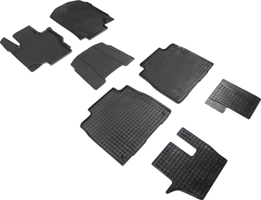 Коврики резиновые Seintex с узором сетка для салона Mercedes-Benz GLS-Класс X167 2019-2026. Артикул 94405