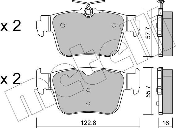 Тормозные колодки Metelli. Артикул 22-1317-0