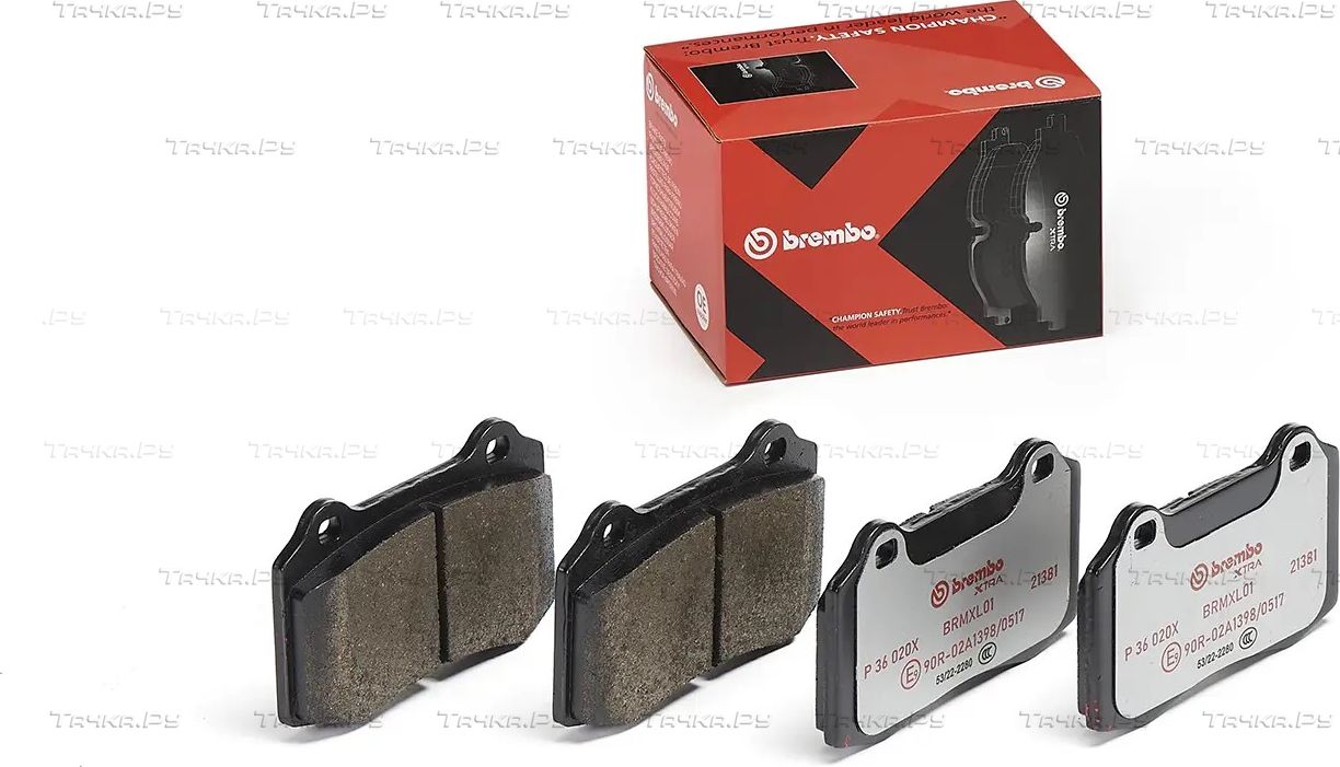 Тормозные колодки Brembo XTRA LINE задние для Volvo V70 II 2003-2007. Артикул P 36 020X