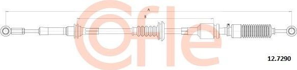 Трос переключения передач КПП Cofle. Артикул 92.12.7290