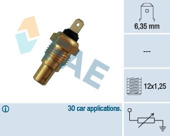 Датчик температуры охлаждающей жидкости FAE для Nissan Micra K11 1992-2003. Артикул 31680