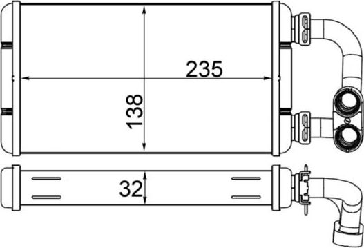 Радиатор отопителя (печки) Mahle Behr для BMW 3 III (E36) 1994-2000. Артикул AH 84 000S