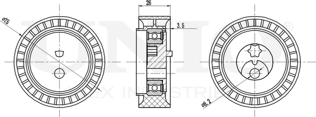 Натяжитель/демпфер ремня (Unio). Артикул TNS-10193