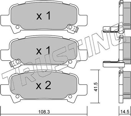 Тормозные колодки Trusting задние для Subaru Outback II 2000-2003. Артикул 429.0