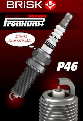 Свеча зажигания Brisk P46 Iridium Premium+ для Nissan Tiida I 2007-2013. Артикул 2104
