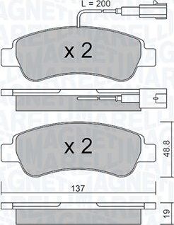 Тормозные колодки Magneti Marelli задние для Fiat Ducato III 2006-2026. Артикул 363916060832