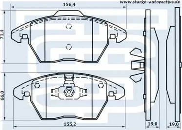 Колодки тормозные передние (Starke). Артикул 174511