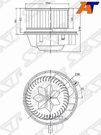 Мотор отопителя салона AUDI Q3 11-18SKODA YETI 09 (SAT). Артикул ST1K1820015L