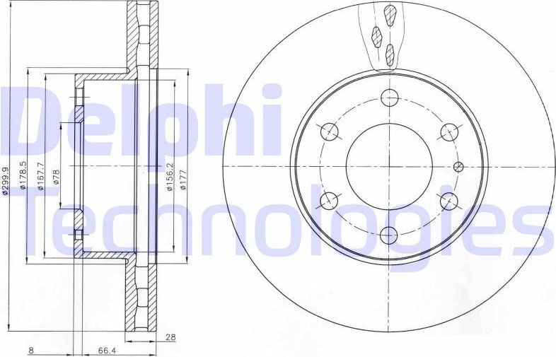 Тормозной диск Delphi. Артикул BG4100