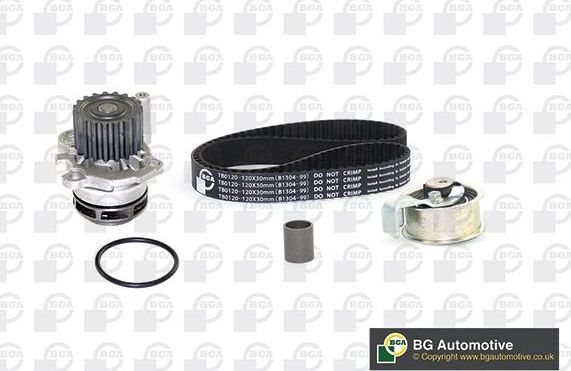 Помпа (водяной насос) с комплектом ремня ГРМ BGA. Артикул TB0150CPK-1