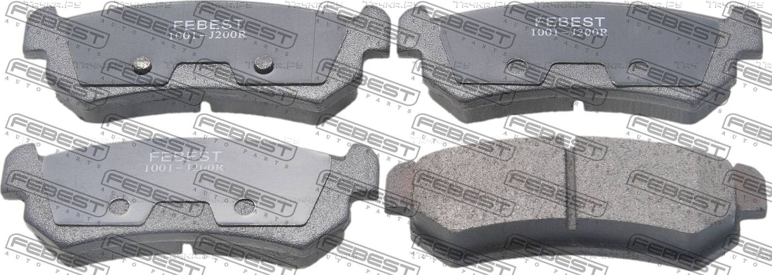 Тормозные колодки Febest задние для Daewoo Lacetti 2004-2010. Артикул 1001-J200R