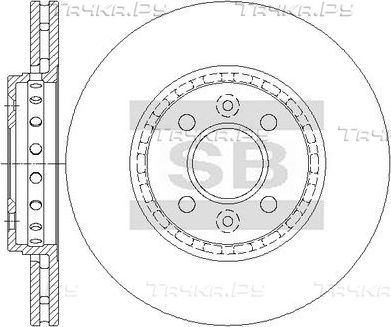 Тормозной диск Sangsin Hi-Q передний для Renault Clio II 2000-2013. Артикул SD3073