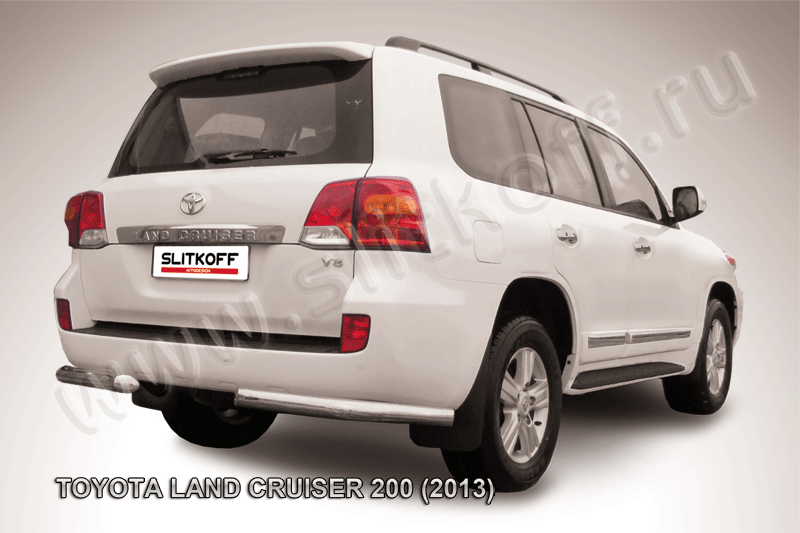 Защита Slitkoff задняя d76 уголки для Toyota Land Cruiser 200 2013-2015. Артикул TLC2-13-018