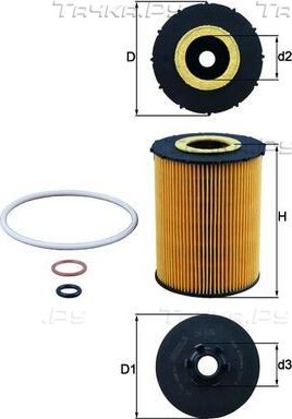 Масляный фильтр Mahle-Knecht для BMW 7 IV (E65/E66) 2003-2008. Артикул OX 636D