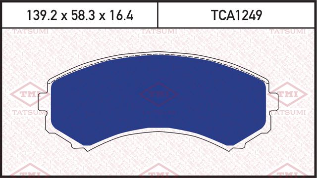 Колодки тормозные MITSUBISHI PAJERO 93- перед. (Tatsumi). Артикул TCA1249