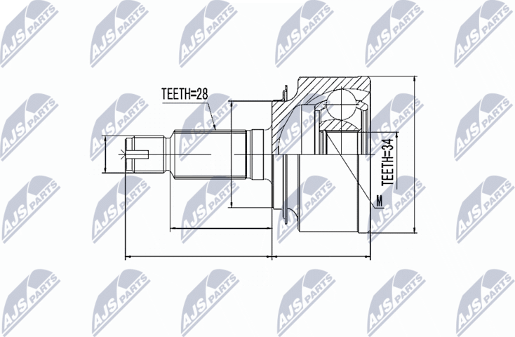 Шрус внутренний (граната) NTY. Артикул NPZ-HD-051