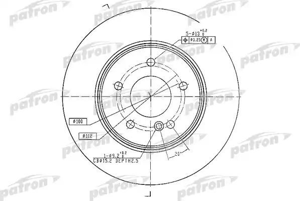 Тормозной диск Patron. Артикул PBD4134