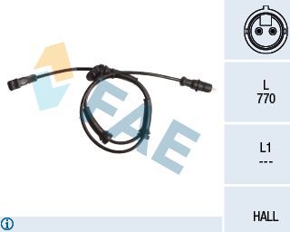 Датчик ABS FAE передний для Renault Grand Scenic II 2004-2009. Артикул 78026