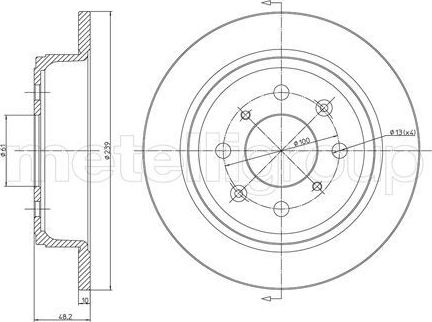 Тормозной диск Trusting. Артикул DF051