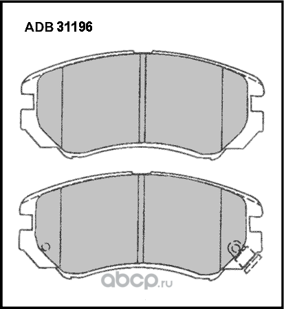 Дисковые томозные колодки Heavy Duty (Allied Nippon). Артикул ADB31196HD