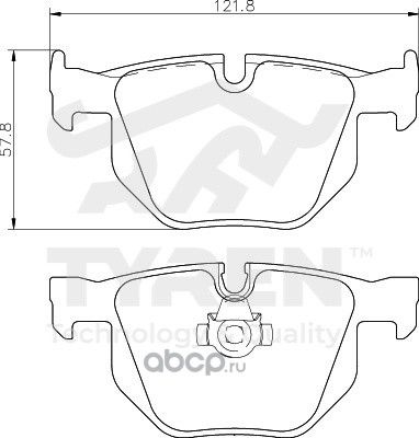Колодки тормозные (Tyren). Артикул TYR1210581