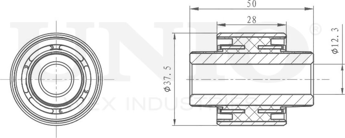 Сайлентблок поворотного кулака (Unio). Артикул RMP-20024