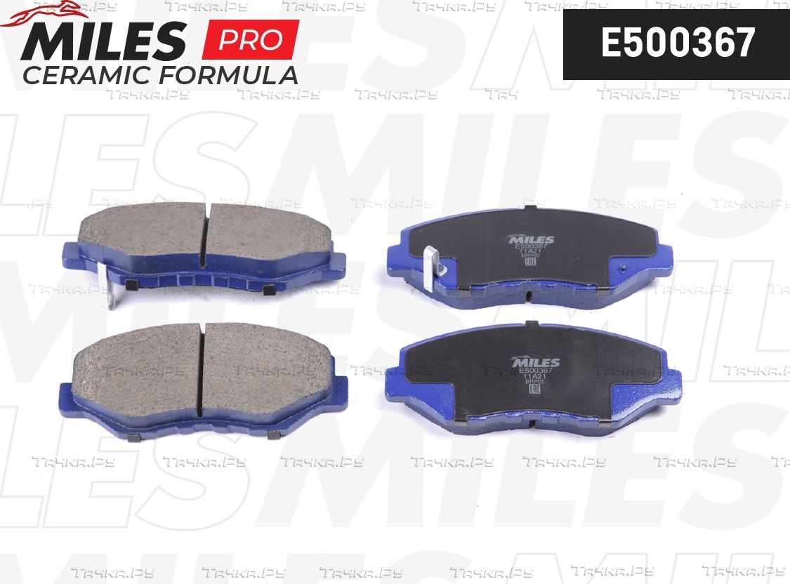 Тормозные колодки Miles (Керамика) передние для Honda CR-V II 2001-2007. Артикул E500367