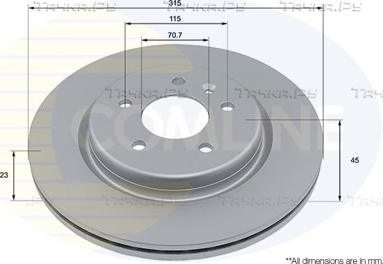 Тормозной диск Comline Comline. Артикул ADC2972V