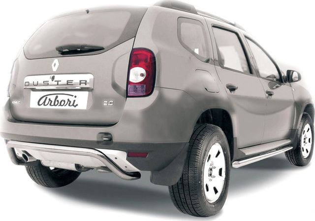 Защита Arbori заднего бампера d57 скоба для Renault Duster 4х4 I 2010-2015. Артикул AFZDARD08
