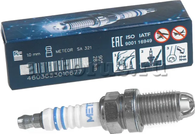 Свеча зажигания blue line (FR7LT+) никель-иттрий (Meteor) Meteor. Артикул sa321