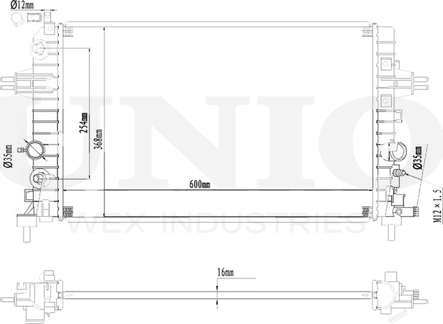 Радиатор двигателя (Unio). Артикул RAD-10015