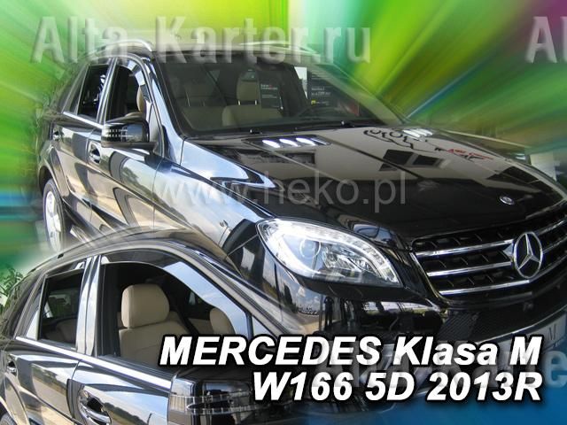 Дефлекторы Heko для окон Mercedes-Benz M-Класс (ML) W166 2011-2015. Артикул 23284