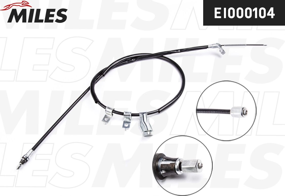 Трос ручника (тросик ручного тормоза) Miles. Артикул EI000104
