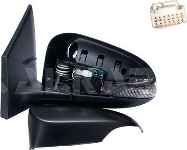 Зеркало боковое Alkar левое для Toyota Corolla E170, E180 2013-2018. Артикул 6139041