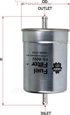 Топливный фильтр Sakura для Volkswagen Passat B5 1996-2005. Артикул FS-8002