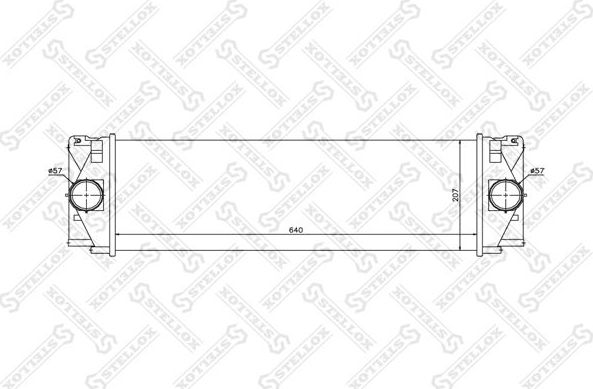 Интеркулер Stellox (алюминий). Артикул 10-40206-SX