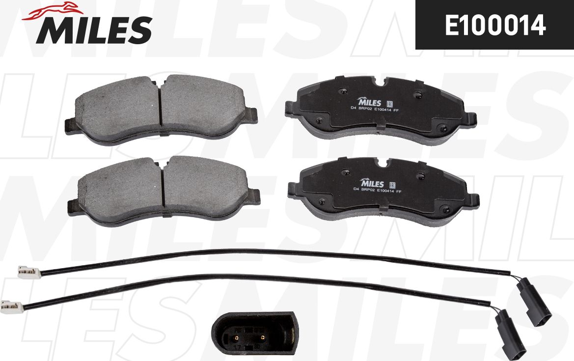 Тормозные колодки Miles (Semi-Metallic). Артикул E100414