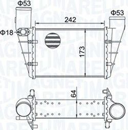 Интеркулер Magneti Marelli для Audi A4 I (B5) 1995-2001. Артикул 351319204070